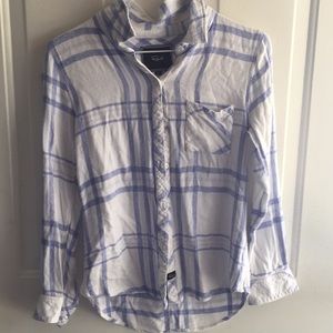 Rails blue and white flannel